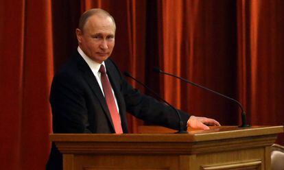 Putin, durante o encontro com seus embaixadores nesta quinta-feira em Moscou.
