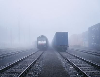 Trens de carga chineses no Terminal Intermodal de Duisburgo, em janeiro.