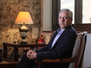 Álvaro García Linera, ex-vice-presidente do Governo da Bolívia, durante a entrevista em Madri.