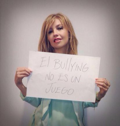 A cantora mexicana Thalía em uma imagem divulgada nas redes sociais.