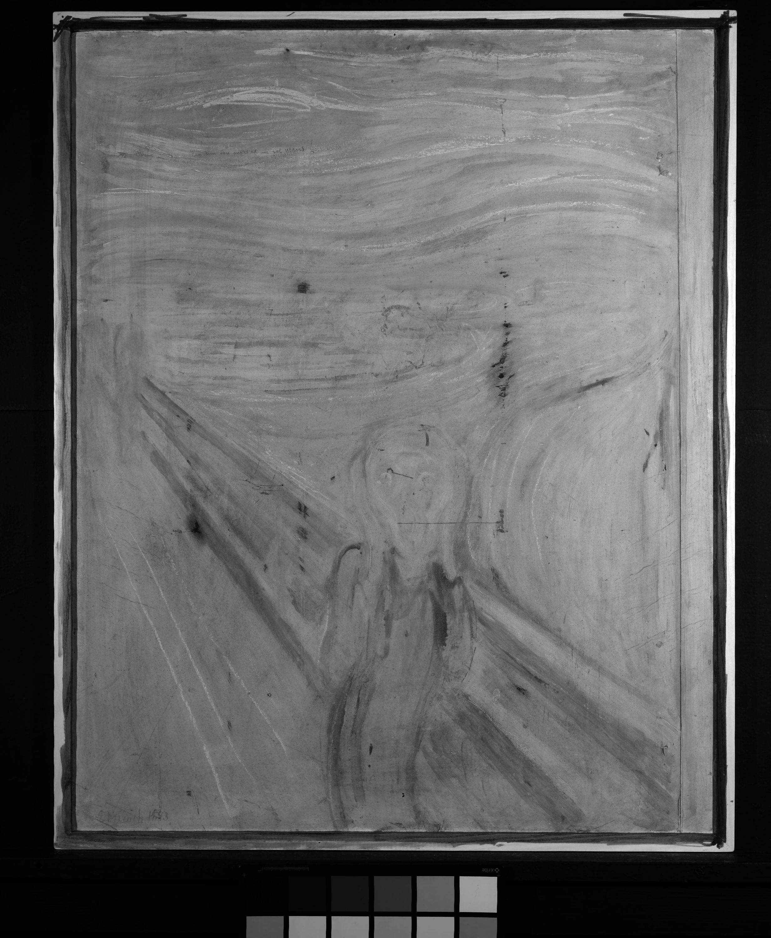 Fotografia infravermelha de 'O grito', de Edvard Munch.