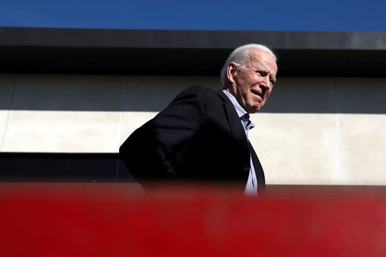 O ex-vice-presidente Biden, em Los Angeles.