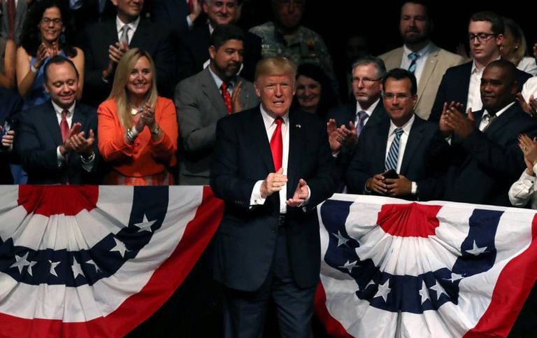 Donald Trump, durante o discurso em que anunciou a mudança de política em relação a Cuba.