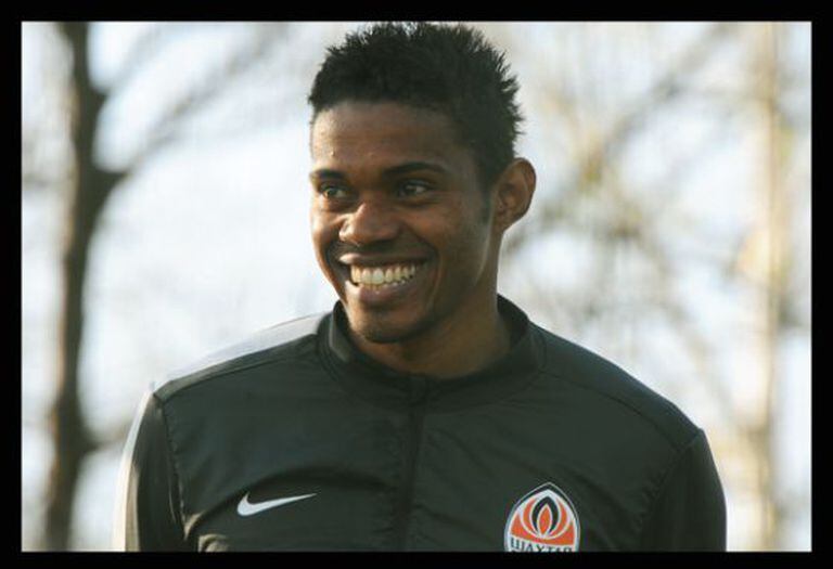 Maicon, durante um treinamento com o Shakthar