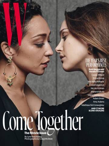 Assim a revista ‘W’ retratou Natalie Portman e Ruth Negga em sua última capa.