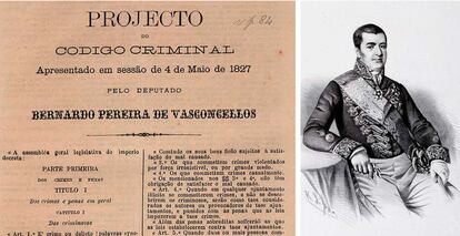 Trecho do projeto de lei do deputado Bernardo Pereira de Vasconcellos.