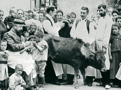 Inoculação de pus de vaca no Hospital de Crianças Pobres de Barcelona