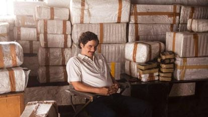 Wagner Moura, interpretando Pablo Escobar na segunda temporada de 'Narcos'.