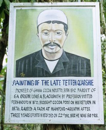 A plantação de cacau Tetteh Quarshie, fundada em Mampong em 1876, é a mais antiga de Ghana.