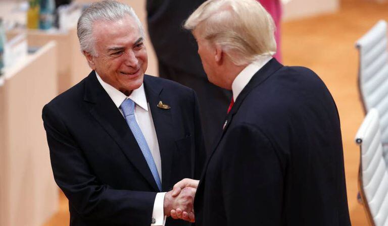 Temer cumprimenta Trump