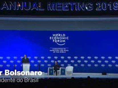 O breve discurso de Bolsonaro decepciona em Davos