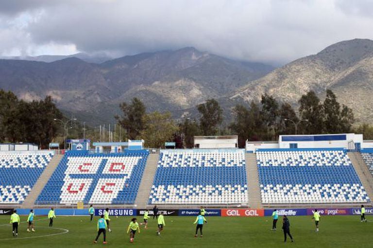 Seleção brasileira faz treino em Santiago do Chile.