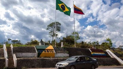 Fronteira do Brasil com a Venezuela, na cidade de Pacaraima (RR), em foto tirada em fevereiro de 2018