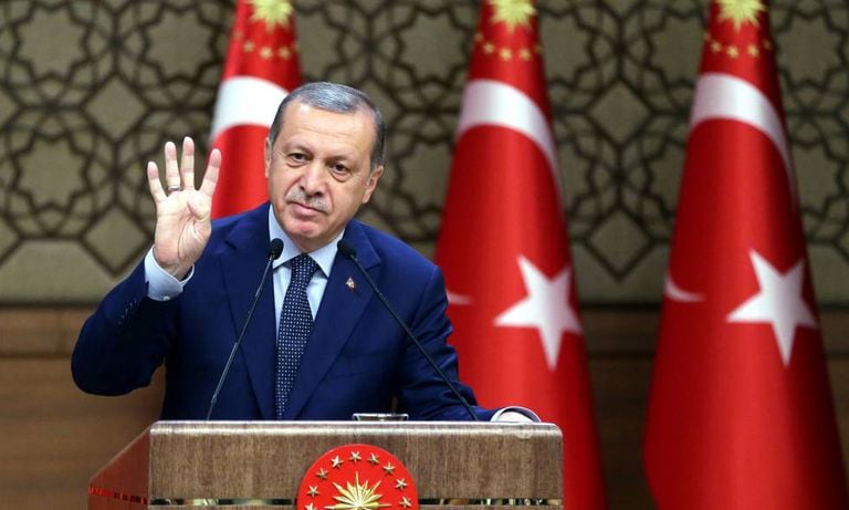 O presidente turco, Tayyip Erdogan.