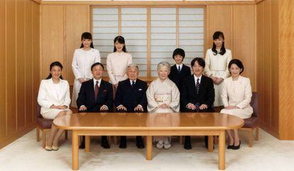 A família imperial do Japão, em uma imagem de 2016.