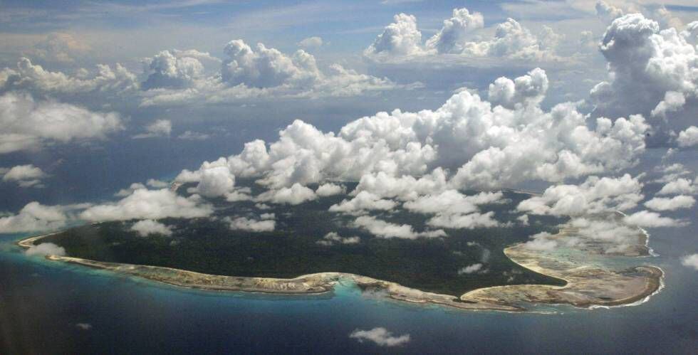 Imagem aérea da ilha de Sentinel do Norte.