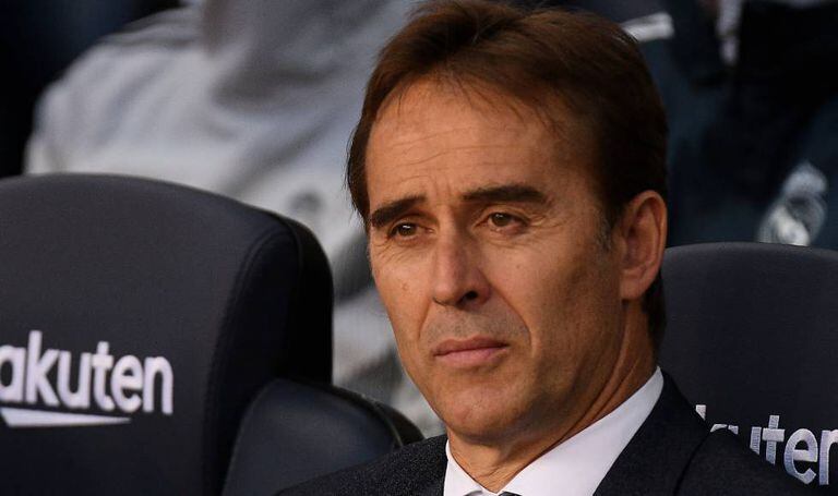 Julen Lopetegui, durante o clássico do domingo no Camp Nou.