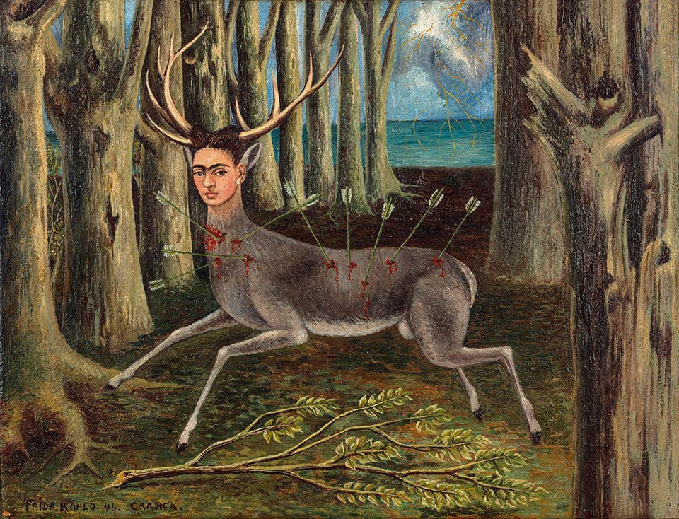 ‘O veado ferido’ (1946), pintura a óleo de Frida Kahlo. 