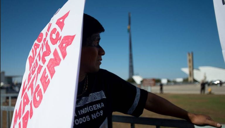 Protesto em Brasília, em 2015.