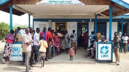 Centro de registro do campo de refugiados de Kakuma (Quênia).