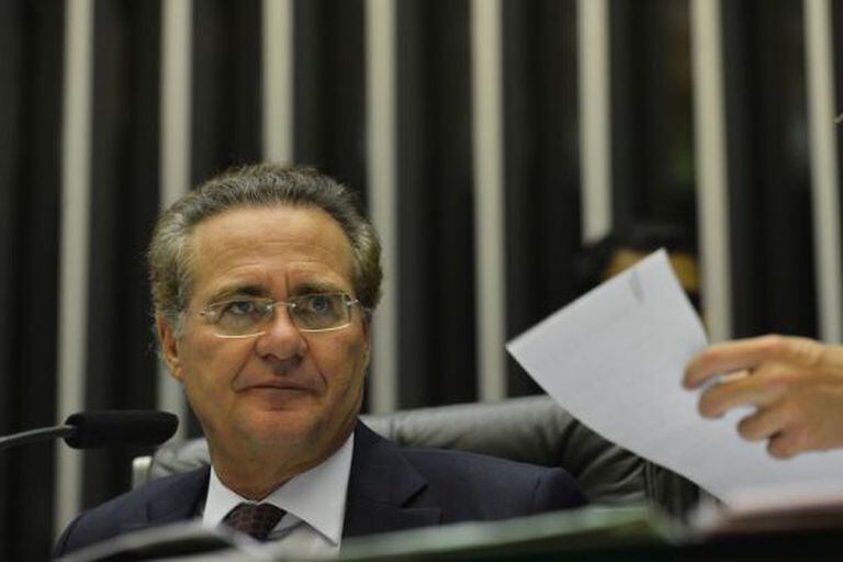 O presidente do Senado, Renan Calheiros, durante a votação.