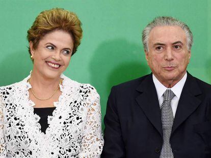 Rousseff e Temer, em 5 de outubro de 2015.