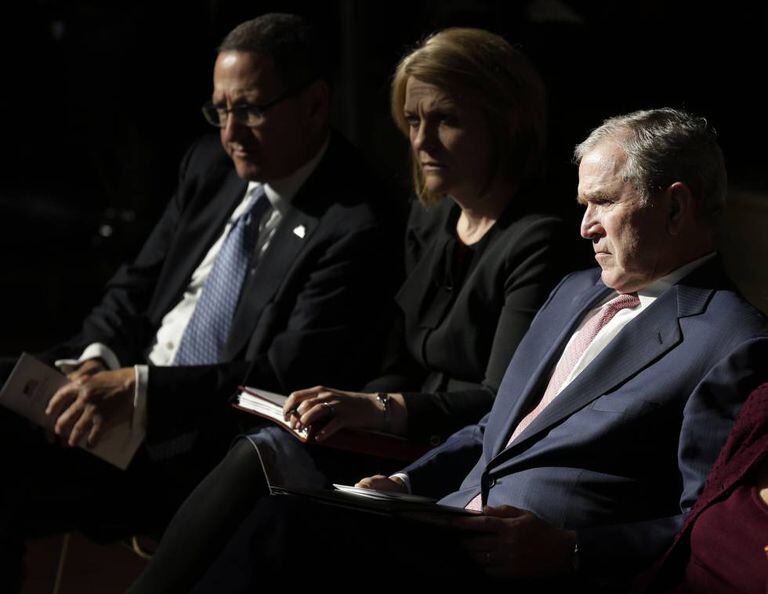 O ex-presidente George W. Bush, no ato de Nova York.