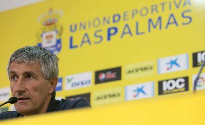 Quique Setién, treinador da Unión Deportiva Las Palmas.