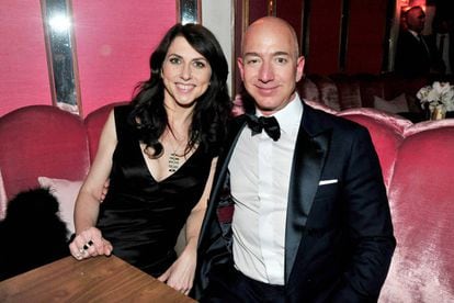 Jeff Bezos e sua agora ex-mulher, MacKenzie Bezos.