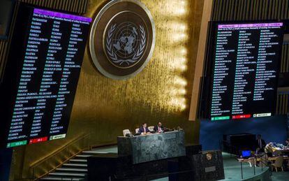 Assembleia Geral da ONU, em 27 de outubro.