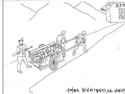 As atrocidades norte-coreanas desenhadas por um ex-prisioneiro.