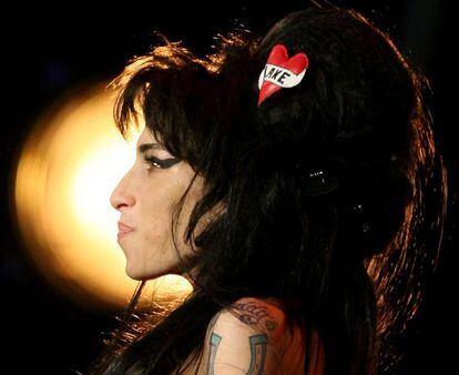 Amy Winehouse no festival Rock in Rio Lisboa, em 2008.