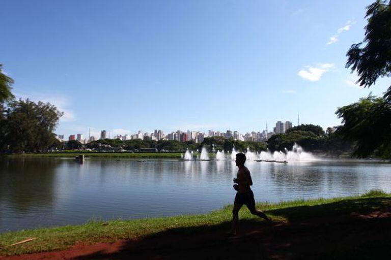 Movimentação no Parque do Ibirapuera, em São Paulo.