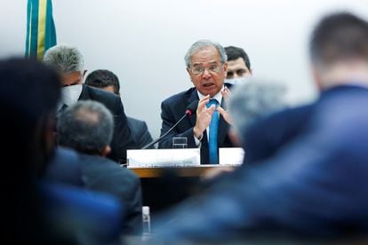 Paulo Guedes durante audiência na Câmara nesta terça-feira, em Brasília.