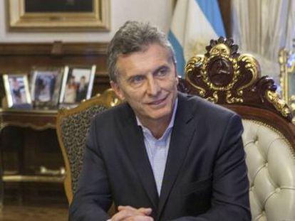 O presidente argentino, Mauricio Macri, nesta segunda-feira em Buenos Aires.