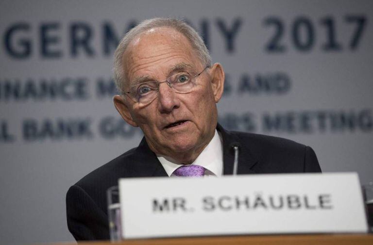 O ministro alemão Wolfgang Schäuble, nesta sexta-feira em Washington.