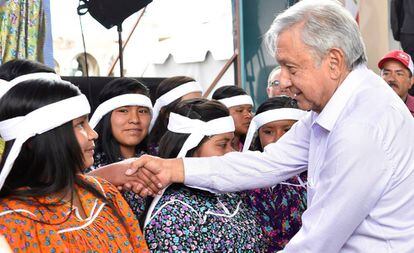 López Obrador durante uma visita a Chihuahua, onde lançou um programa de crédito.