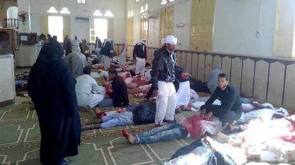 Mortos na mesquita Arish após o atentado