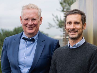 Augustinus Bader (à esquerda) com Charles Rosier, CEO de sua marca de cosméticos, que em dois anos faturou 60 milhões de euros.