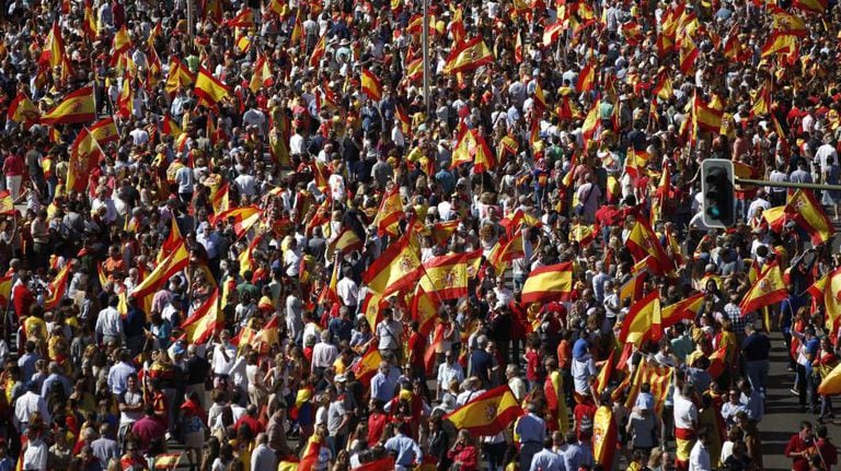 Manifestação em prol da unidade da Espanha