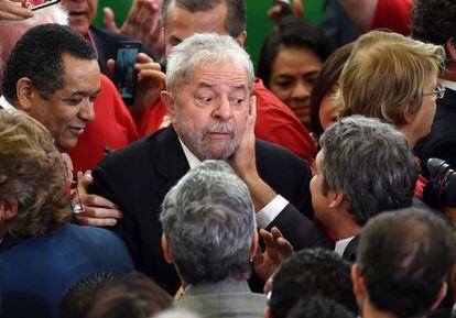 Lula durante sua posse, no dia 17.