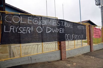 Uma das 25 escolas ocupadas em Goiás.