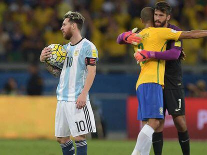 Messi após o Brasil x Argentina.