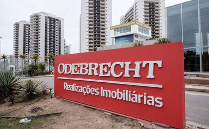 Logo da Odebrecht no Rio de Janeiro.  