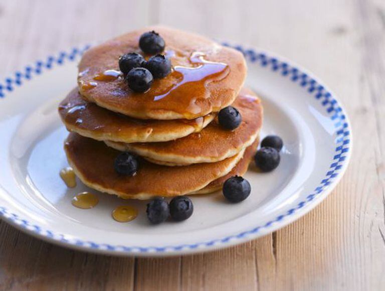 Panquecas para o café da manhã e para o jantar.