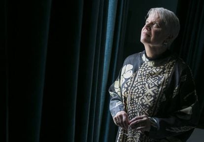 A astrofísica Jill Tarter, fotografada ontem em Madri.