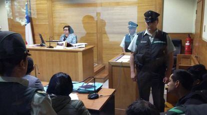 O Tribunal de Garantia de Temuco responsável pela prisão de quatro pessoas.