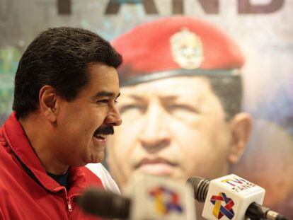 Maduro na apresentação do canal de televisão do Exército da Venezuela.