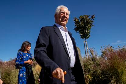 Mario Vargas Llosa, nesta sexta-feira, num evento cultural em San Lorenzo del Escorial (Madri).