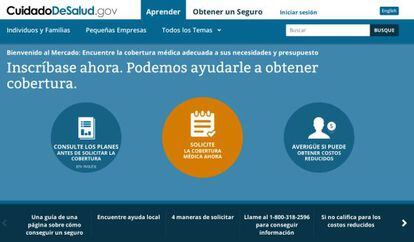 O portal em espanhol cuidadodesalud.gov